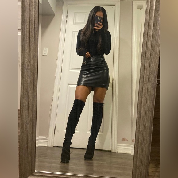 High waisted leather skirt - size 2 GUESS BY MARCIANO - Picture 1 of 8